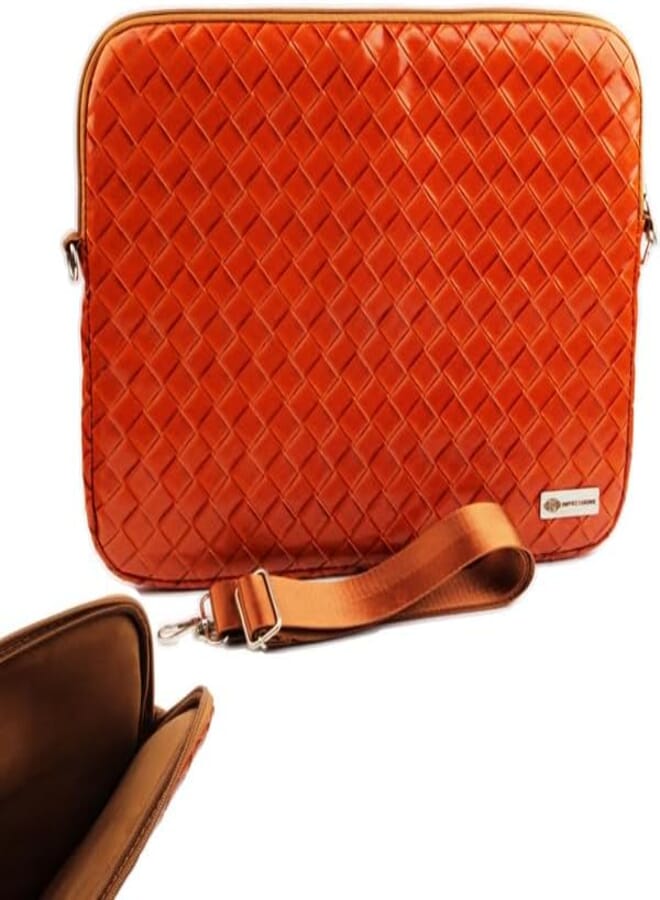 SHOULDER LAP TOP BAG 15 INCH LEATHER BROWN L1
